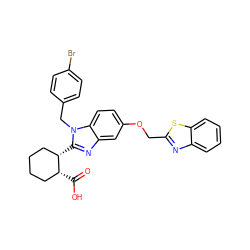 O=C(O)[C@@H]1CCCC[C@@H]1c1nc2cc(OCc3nc4ccccc4s3)ccc2n1Cc1ccc(Br)cc1 ZINC000219397969