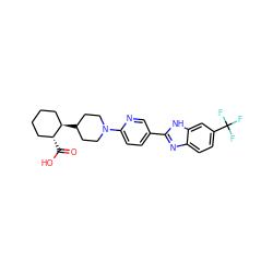 O=C(O)[C@@H]1CCCC[C@H]1C1CCN(c2ccc(-c3nc4ccc(C(F)(F)F)cc4[nH]3)cn2)CC1 ZINC001772610110