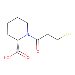 O=C(O)[C@@H]1CCCCN1C(=O)CCS ZINC000026575193