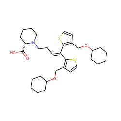 O=C(O)[C@@H]1CCCCN1CCC=C(c1sccc1COC1CCCCC1)c1sccc1COC1CCCCC1 ZINC000028565639