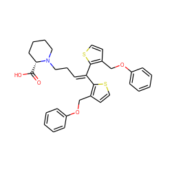 O=C(O)[C@@H]1CCCCN1CCC=C(c1sccc1COc1ccccc1)c1sccc1COc1ccccc1 ZINC000028565652