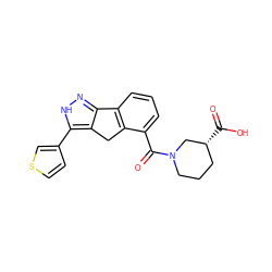 O=C(O)[C@@H]1CCCN(C(=O)c2cccc3c2Cc2c-3n[nH]c2-c2ccsc2)C1 ZINC000028896623