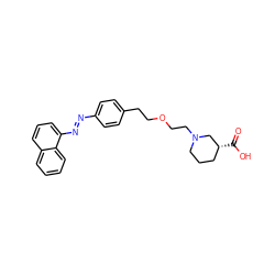 O=C(O)[C@@H]1CCCN(CCOCCc2ccc(/N=N/c3cccc4ccccc34)cc2)C1 ZINC000299835445