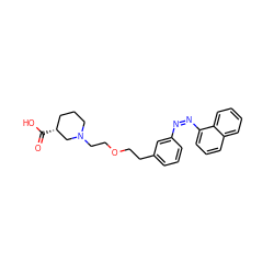 O=C(O)[C@@H]1CCCN(CCOCCc2cccc(/N=N\c3cccc4ccccc34)c2)C1 ZINC000299825292