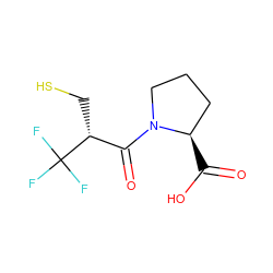 O=C(O)[C@@H]1CCCN1C(=O)[C@@H](CS)C(F)(F)F ZINC000027651365