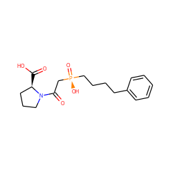 O=C(O)[C@@H]1CCCN1C(=O)C[P@@](=O)(O)CCCCc1ccccc1 ZINC000036222663