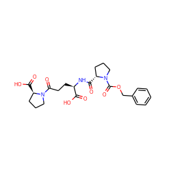 O=C(O)[C@@H]1CCCN1C(=O)CC[C@@H](NC(=O)[C@@H]1CCCN1C(=O)OCc1ccccc1)C(=O)O ZINC000013599989