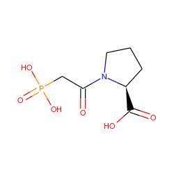 O=C(O)[C@@H]1CCCN1C(=O)CP(=O)(O)O ZINC000013599894