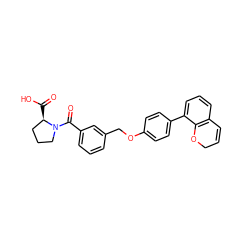 O=C(O)[C@@H]1CCCN1C(=O)c1cccc(COc2ccc(-c3cccc4c3OCC=C4)cc2)c1 ZINC000205632219