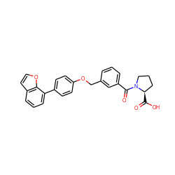 O=C(O)[C@@H]1CCCN1C(=O)c1cccc(COc2ccc(-c3cccc4ccoc34)cc2)c1 ZINC000221669473