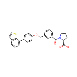 O=C(O)[C@@H]1CCCN1C(=O)c1cccc(COc2ccc(-c3cccc4ccsc34)cc2)c1 ZINC000221671827