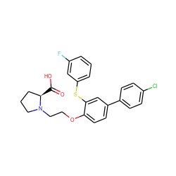 O=C(O)[C@@H]1CCCN1CCOc1ccc(-c2ccc(Cl)cc2)cc1Sc1cccc(F)c1 ZINC000036143365