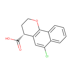 O=C(O)[C@@H]1CCOc2c1cc(Cl)c1ccccc21 ZINC000026489581