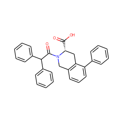 O=C(O)[C@@H]1Cc2c(cccc2-c2ccccc2)CN1C(=O)C(c1ccccc1)c1ccccc1 ZINC000001537608