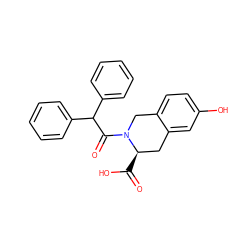 O=C(O)[C@@H]1Cc2cc(O)ccc2CN1C(=O)C(c1ccccc1)c1ccccc1 ZINC000013731572