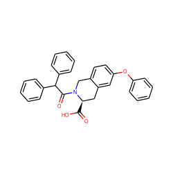 O=C(O)[C@@H]1Cc2cc(Oc3ccccc3)ccc2CN1C(=O)C(c1ccccc1)c1ccccc1 ZINC000003796576