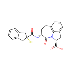 O=C(O)[C@@H]1Cc2cccc3c2N1C(=O)[C@H](NC(=O)C1(S)Cc2ccccc2C1)CC3 ZINC000026725145