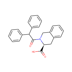 O=C(O)[C@@H]1Cc2ccccc2CN1C(=O)C(c1ccccc1)c1ccccc1 ZINC000013731531