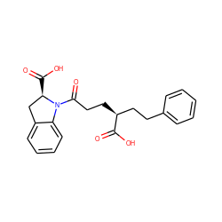 O=C(O)[C@@H]1Cc2ccccc2N1C(=O)CC[C@@H](CCc1ccccc1)C(=O)O ZINC000028263568