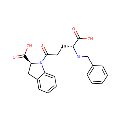 O=C(O)[C@@H]1Cc2ccccc2N1C(=O)CC[C@@H](NCc1ccccc1)C(=O)O ZINC000029333672