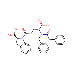 O=C(O)[C@@H]1Cc2ccccc2N1C(=O)CC[C@H](C(=O)O)N(Cc1ccccc1)C(=O)Cc1ccccc1 ZINC000029339004