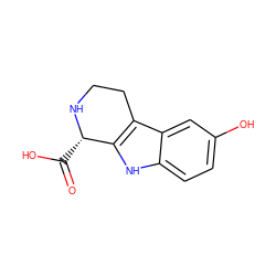 O=C(O)[C@@H]1NCCc2c1[nH]c1ccc(O)cc21 ZINC000006094157