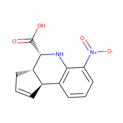 O=C(O)[C@@H]1Nc2c(cccc2[N+](=O)[O-])[C@H]2C=CC[C@@H]21 ZINC000004320373