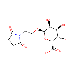 O=C(O)[C@@H]1O[C@@H](OCCN2C(=O)CCC2=O)[C@@H](O)[C@@H](O)[C@@H]1O ZINC000095564894