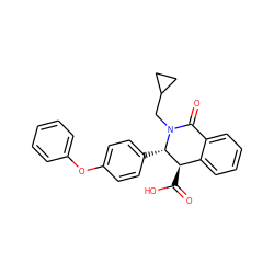 O=C(O)[C@@H]1c2ccccc2C(=O)N(CC2CC2)[C@H]1c1ccc(Oc2ccccc2)cc1 ZINC000040413108