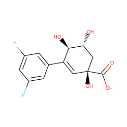 O=C(O)[C@]1(O)C=C(c2cc(F)cc(F)c2)[C@@H](O)[C@H](O)C1 ZINC000013648325