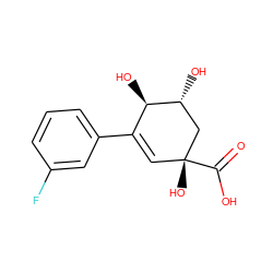 O=C(O)[C@]1(O)C=C(c2cccc(F)c2)[C@@H](O)[C@H](O)C1 ZINC000013648311