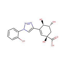 O=C(O)[C@]1(O)C=C(c2cn(-c3ccccc3O)nn2)[C@@H](O)[C@H](O)C1 ZINC000169329866