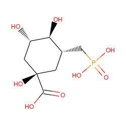 O=C(O)[C@]1(O)C[C@H](O)[C@@H](O)[C@H](CP(=O)(O)O)C1 ZINC000028767284