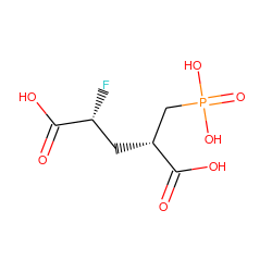 O=C(O)[C@H](C[C@@H](F)C(=O)O)CP(=O)(O)O ZINC000095572793