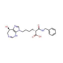 O=C(O)[C@H](CCCCn1cnc2c1NC=NC[C@H]2O)C(=O)NCc1ccccc1 ZINC000013807769