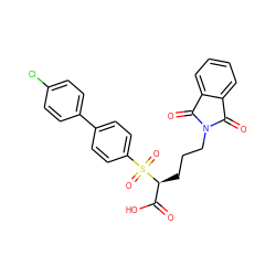 O=C(O)[C@H](CCCN1C(=O)c2ccccc2C1=O)S(=O)(=O)c1ccc(-c2ccc(Cl)cc2)cc1 ZINC000034801838