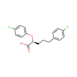 O=C(O)[C@H](CCCc1ccc(Cl)cc1)Oc1ccc(Cl)cc1 ZINC000096908277