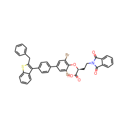 O=C(O)[C@H](CCN1C(=O)c2ccccc2C1=O)Oc1c(Br)cc(-c2ccc(-c3c(Cc4ccccc4)sc4ccccc34)cc2)cc1Br ZINC000095608559