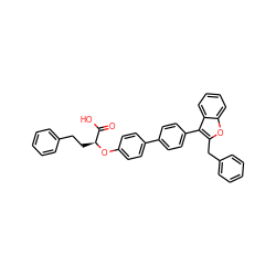 O=C(O)[C@H](CCc1ccccc1)Oc1ccc(-c2ccc(-c3c(Cc4ccccc4)oc4ccccc34)cc2)cc1 ZINC000028757302