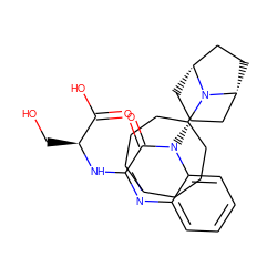 O=C(O)[C@H](CO)Nc1nc2ccccc2n([C@@H]2C[C@@H]3CC[C@H](C2)N3C2CCCCCCC2)c1=O ZINC000114708806