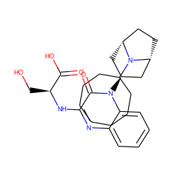 O=C(O)[C@H](CO)Nc1nc2ccccc2n([C@H]2C[C@@H]3CC[C@H](C2)N3C2CCCCCCC2)c1=O ZINC000114710381