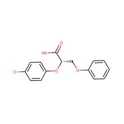 O=C(O)[C@H](COc1ccccc1)Oc1ccc(Cl)cc1 ZINC000096908278