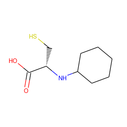 O=C(O)[C@H](CS)NC1CCCCC1 ZINC000013472444