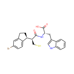 O=C(O)[C@H](Cc1c[nH]c2ccccc12)NC(=O)[C@@H](CS)[C@@H]1CCc2cc(Br)ccc21 ZINC000001908517