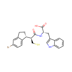 O=C(O)[C@H](Cc1c[nH]c2ccccc12)NC(=O)[C@@H](CS)[C@H]1CCc2cc(Br)ccc21 ZINC000003817598