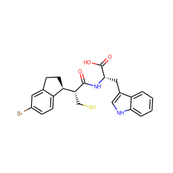 O=C(O)[C@H](Cc1c[nH]c2ccccc12)NC(=O)[C@H](CS)[C@@H]1CCc2cc(Br)ccc21 ZINC000013444305