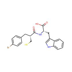 O=C(O)[C@H](Cc1c[nH]c2ccccc12)NC(=O)[C@H](CS)Cc1ccc(Br)cc1 ZINC000003821415