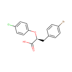 O=C(O)[C@H](Cc1ccc(Br)cc1)Oc1ccc(Cl)cc1 ZINC000040845376