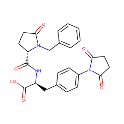 O=C(O)[C@H](Cc1ccc(N2C(=O)CCC2=O)cc1)NC(=O)[C@@H]1CCC(=O)N1Cc1ccccc1 ZINC000027319306