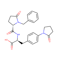 O=C(O)[C@H](Cc1ccc(N2CCCC2=O)cc1)NC(=O)[C@@H]1CCC(=O)N1Cc1ccccc1 ZINC000027321431